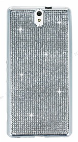 Eiroo Sony Xperia C5 Ultra Tal Silver Silikon Klf