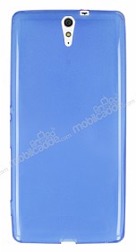 Sony Xperia C5 Ultra Ultra nce effaf Mavi Silikon Klf