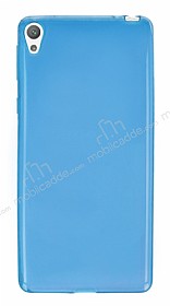 Sony Xperia E5 Ultra nce effaf Mavi Silikon Klf