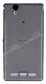 Sony Xperia T2 Ultra Ultra nce effaf Siyah Silikon Klf