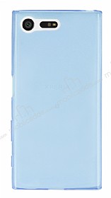 Sony Xperia X Compact Ultra nce effaf Mavi Silikon Klf