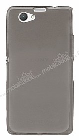 Sony Xperia Z1 Compact Ultra nce effaf Siyah Silikon Klf