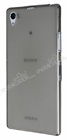 Sony Xperia Z1 Ultra nce effaf Siyah Silikon Klf