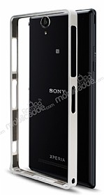 Eiroo Sony Xperia Z2 Silver Metal Bumper ereve Klf