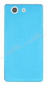 Sony Xperia Z3 Compact Ultra nce effaf Mavi Silikon Klf