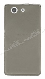 Sony Xperia Z3 Compact Ultra nce effaf Siyah Silikon Klf