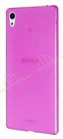 Sony Xperia Z3 Plus Ultra nce effaf Pembe Silikon Klf