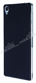 Sony Xperia Z3 Ultra nce Deri Siyah Silikon Klf