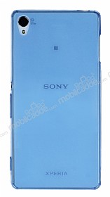 Sony Xperia Z3 Ultra nce effaf Mavi Silikon Klf