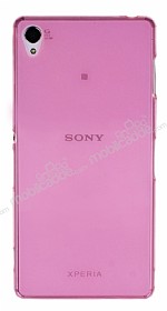 Sony Xperia Z3 Ultra nce effaf Pembe Silikon Klf