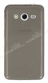 Samsung Galaxy Core 2 Ultra nce effaf Siyah Silikon Klf