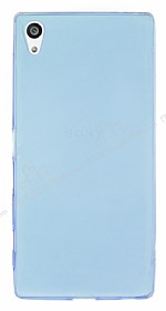 Sony Xperia Z5 Premium Ultra nce effaf Mavi Silikon Klf