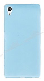 Sony Xperia Z5 Ultra nce effaf Ak Mavi Silikon Klf