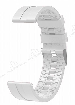 Eiroo Sport Samsung Galaxy Watch 3 45 mm Beyaz Silikon Kordon