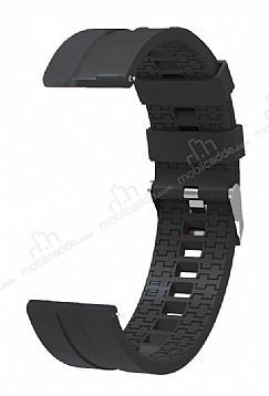 Eiroo Sport Huawei Watch 3 Pro Siyah Silikon Kordon