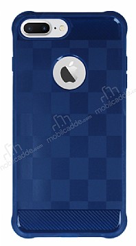 Eiroo Square Shield iPhone 7 Plus Ultra Koruma Lacivert Klf