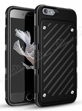 Eiroo Steel Armor iPhone 6 Plus / 6S Plus Ultra Koruma Siyah Klf