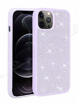 Eiroo Stone iPhone 12 Pro Tal Lila Silikon Klf