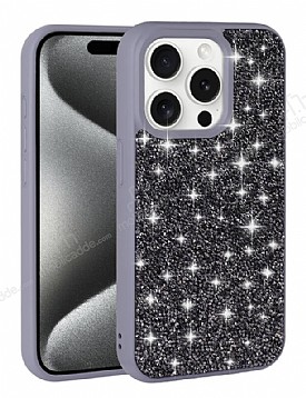 Eiroo Stone iPhone 15 Pro Max Tal Gri Silikon Klf