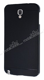 Eiroo Stripe Samsung N7505 Galaxy Note 3 Neo Siyah Kenarl Siyah Silikon Klf