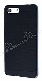 Eiroo Stripe Sony Xperia M5 Fme Kenarl Siyah Silikon Klf