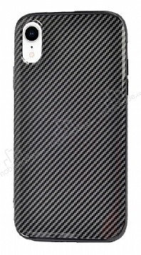 Eiroo Surface iPhone XR Karbon Siyah Silikon Klf