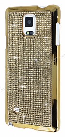 Eiroo Glows Samsung N9100 Galaxy Note 4 Tal Gold Rubber Klf