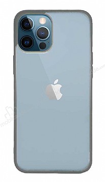 Eiroo Thin Back iPhone 12 Pro Max 6.7 in Gri Silikon Klf