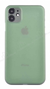 Eiroo Thin iPhone 11 Ultra nce Yeil Rubber Klf