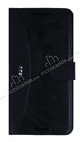 Eiroo Thunder HTC Desire 828 Standl Czdanl Siyah Deri Klf