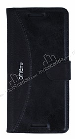 Eiroo Thunder HTC One M9 Standl Czdanl Siyah Deri Klf