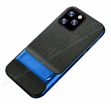 Eiroo Tiger Power iPhone 11 Pro Max Standl Ultra Koruma Lacivert Silikon Klf