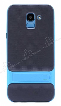 Eiroo Tiger Power Samsung Galaxy J6 Standl Ultra Koruma Mavi Klf