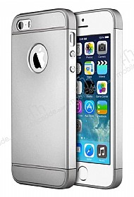 Eiroo Trio Fit iPhone SE / 5 / 5S 3 1 Arada Silver Rubber Klf