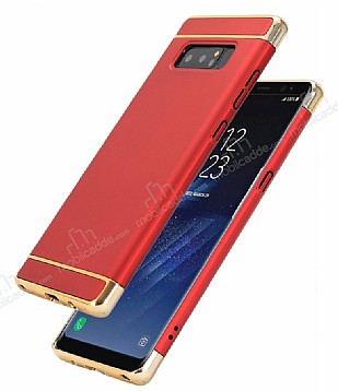 Eiroo Trio Fit Samsung Galaxy Note 8 3 1 Arada Krmz Rubber Klf