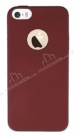 iPhone SE / 5 / 5S Mat Bordo Silikon Klf