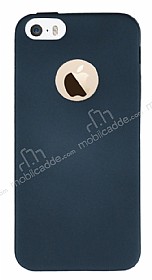 iPhone SE / 5 / 5S Mat Dark Silver Silikon Klf