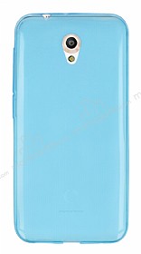 Vodafone Smart 7 Style Ultra nce effaf Mavi Silikon Klf