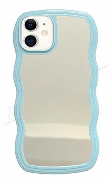 Eiroo Wave Mirror iPhone 11 Mavi Silikon Kılıf