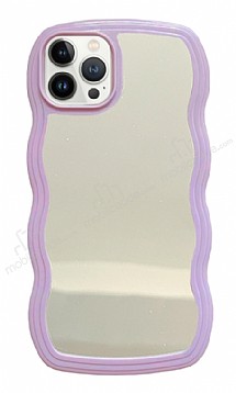 Eiroo Wave Mirror iPhone 13 Pro Max Mor Silikon Kılıf