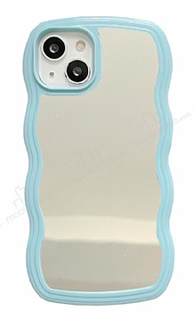 Eiroo Wave Mirror iPhone 13 Mavi Silikon Kılıf