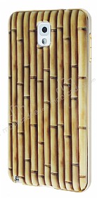Eiroo Wooden Samsung N9000 Galaxy Note 3 Metal Kenarl Bambu Rubber Klf