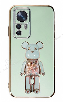 Eiroo Xiaomi 12T Candy Bear Standl Yeil Silikon Klf