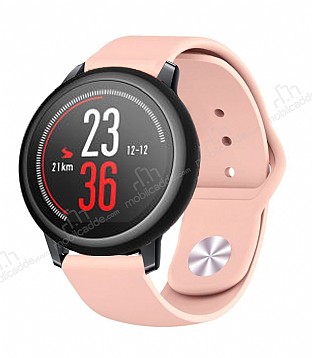Eiroo Huawei Watch 3 Pro Spor Sand Pink Silikon Kordon