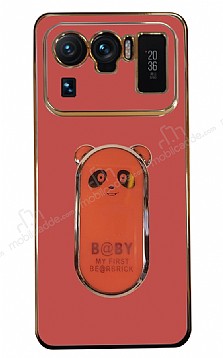 Eiroo Xiaomi Mi 11 Ultra Baby Panda Standl Krmz Silikon Klf