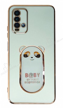 Eiroo Xiaomi Poco M3 Baby Panda Standl Yeil Silikon Klf