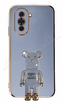 Eiroo Huawei nova 10 Baby Bear Standl Mavi Silikon Klf