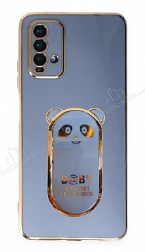 Eiroo Xiaomi Redmi 9T Baby Panda Standl Mavi Silikon Klf