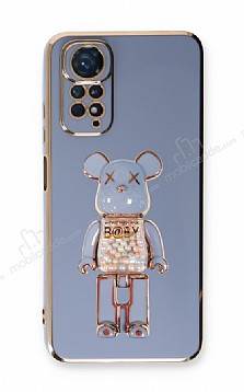 Eiroo Xiaomi Redmi Note 11 Candy Bear Standl Mavi Silikon Klf