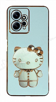 Eiroo Xiaomi Redmi Note 12 4G Aynal Kitty Standl Yeil Silikon Klf